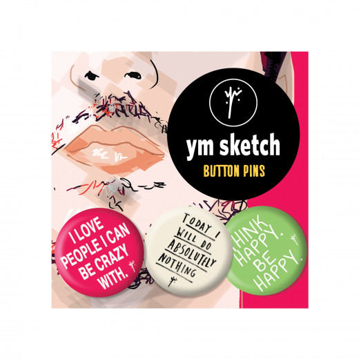 3 Ymsketch Button Pin - 4