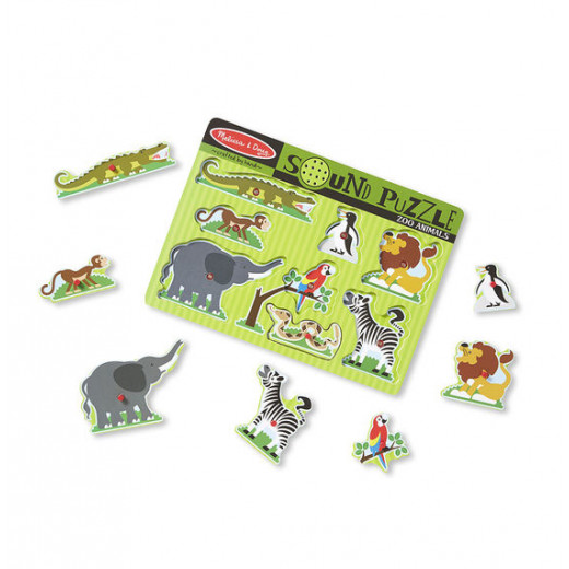 Melissa & Doug Zoo Animals Sound Puzzle - 8 Pieces