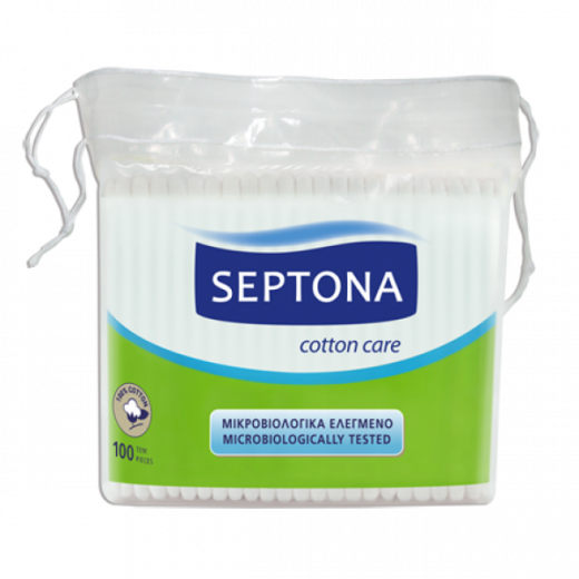 Septona 100 Cotton Buds in Plastic Bag