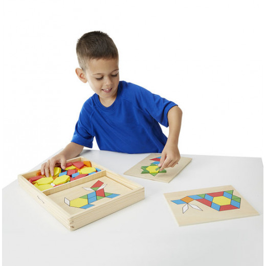 Melissa & Doug Pattern Blocks and Boards Classic Toy