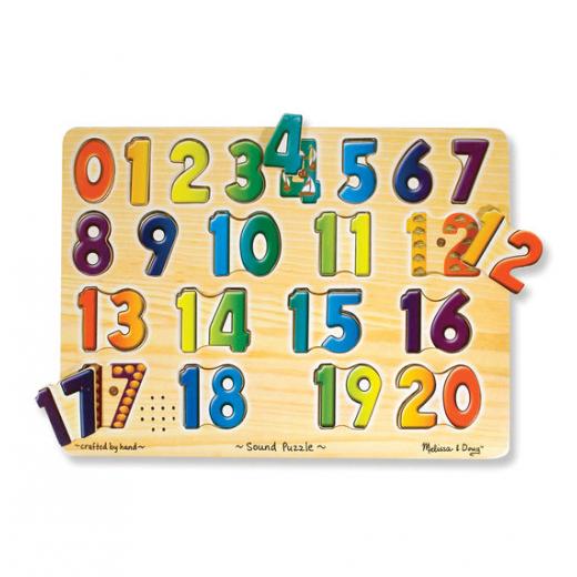 Melissa & Doug Numbers Sound Puzzle, 21 Pieces