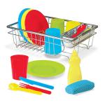 Melissa & Doug Let's Play House! Wash & Dry Dish Set