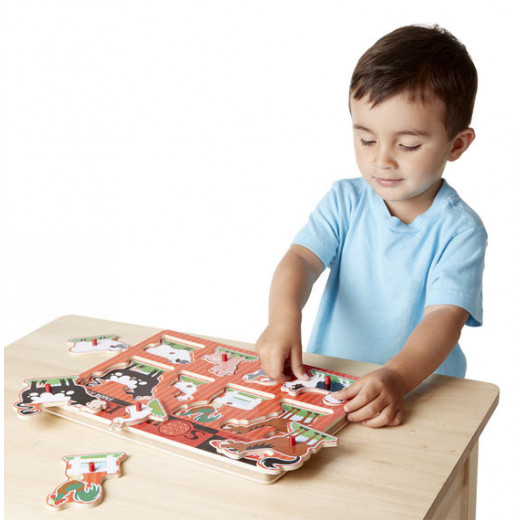 Melissa & Doug Farm Animals Sound Puzzle - 8 Pieces