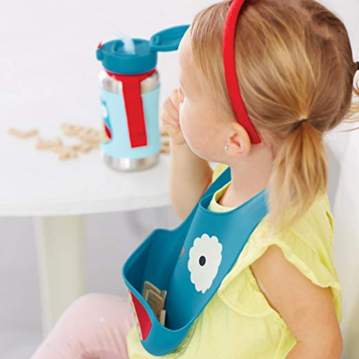 SkipHop Zoo Fold and Go Silicone Bib - Owl