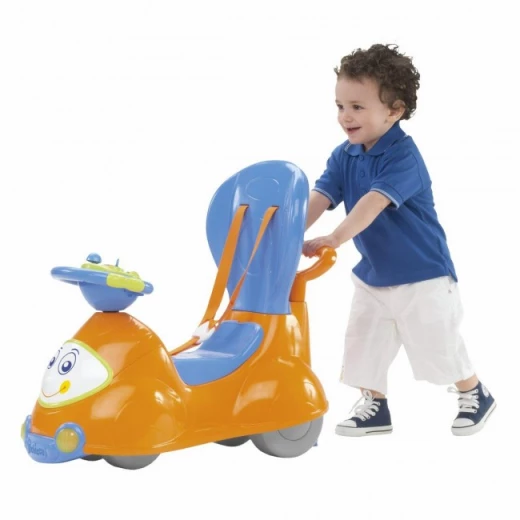 Chicco Orange Quattro 4-in-1 Sit n Ride Car