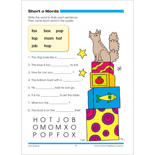 School Zone - Spelling Puzzles Workbook Grade 2