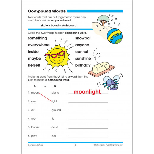 School Zone - Spelling Puzzles Workbook Grade 2