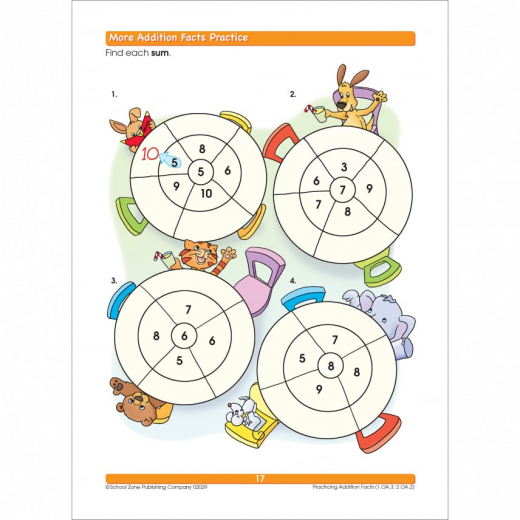 School Zone Addition & Subtraction 1-2 Workbook