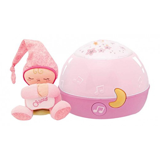 Chicco Goodnight Stars Soft Musical Nightlight - Pink