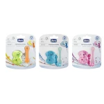 Chicco Clip With Chain Mixed Colours, Orange, Blue or Pink - أزرق