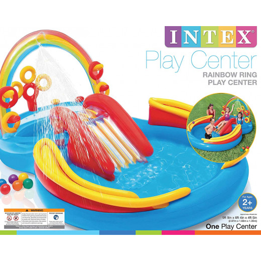 Intex - Inflatable Kids Rainbow Ring Water Play Center