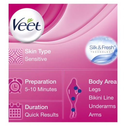 Veet Hair Removal Cream With Alo Vera for Sensitive Skin, 100 Ml