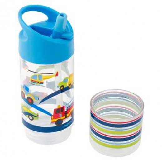 Stephen Joseph Flip Top Bottles with Snack Container, Transportation Design