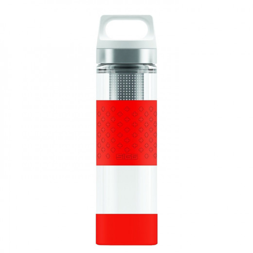 SIGG Thermo Flask Hot & Cold Glass Red Bottle 0.4 L