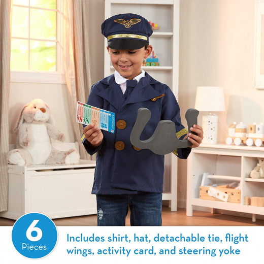 Melissa & Doug Pilot Role Play Costume Set, 3-6 years