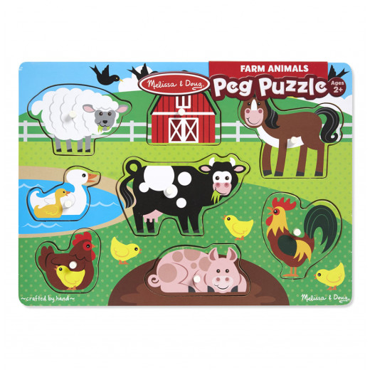 Melissa & Doug Farm Peg Puzzle Set