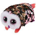 T&Y Ty Teeny Flippables Checks - Sequin Pink/blk owl 4"