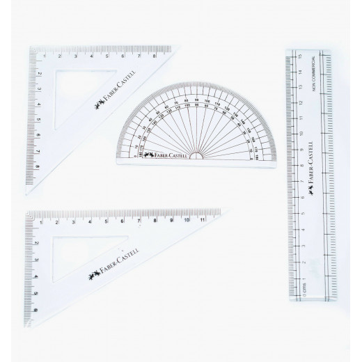 مجموعة ادوات هندسية بلاستيكية من فابر كاستل