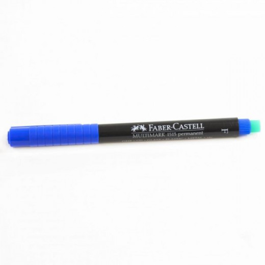 قلم ماركر دائم, باللون الازرق اف, 10 قطع من فابر كاستل