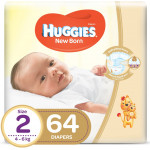 Huggies Jumbo Newborn Diapers Size 2 (T4) 64X1