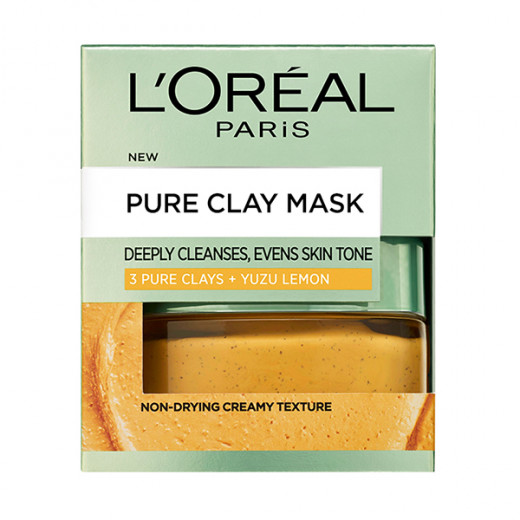 L'Oreal Paris Pure Clay & Lemon Extract Mask Box, 50 ml