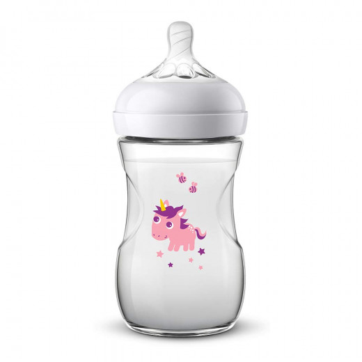 Philips Avent Natural Baby Bottle 260 ml single, Unicorn