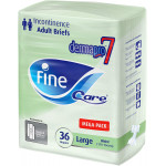 Fine Care Incontinence Unisex Briefs, Large, Waist 110 -156 Cm, 36 Pieces