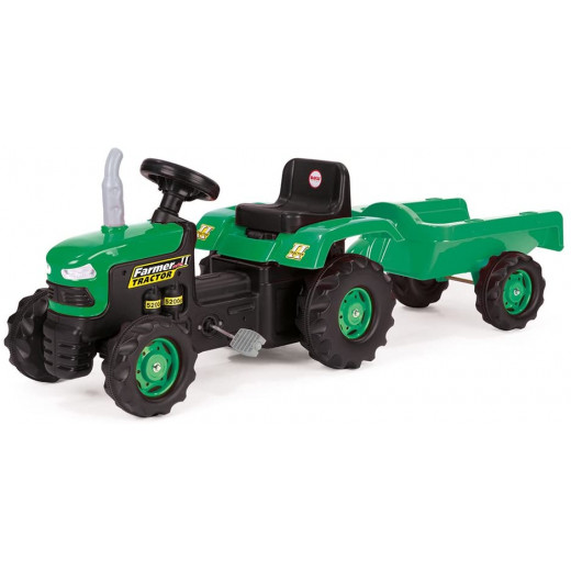 Dolu Tractor Pedal Operated With Trailer, Green