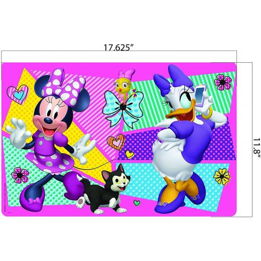 Zak Designs Kid's Placemat, Plastic, Minnie Mouse, 17.6" by 11.8"