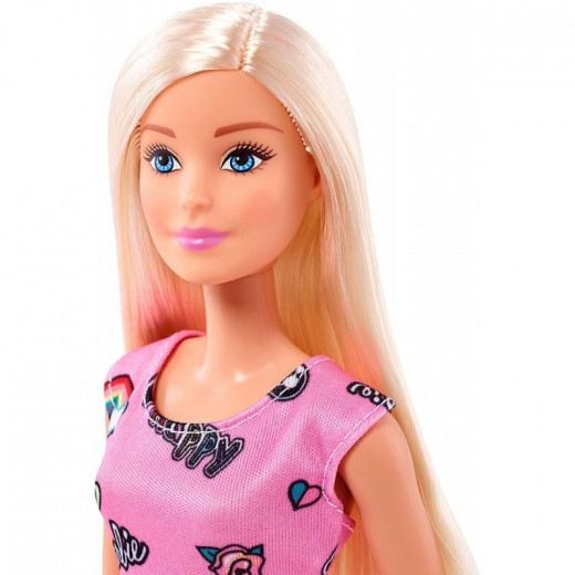 Barbie Modern Dresses-Pink Dress, Blonde Doll