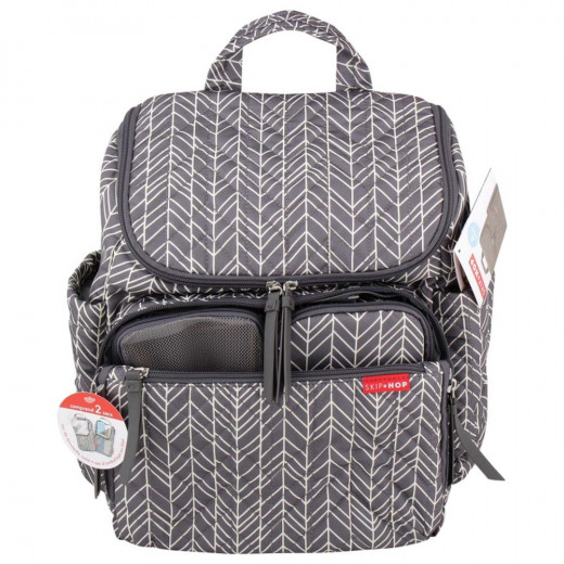 Skip Hop Forma Diaper Backpack (New Quilting) - Grey Feather