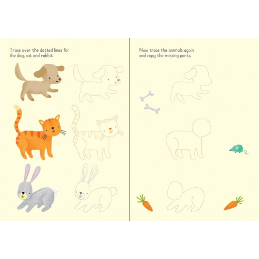 Usborne Little Wipe-Clean Animals to Copy and Trace Book