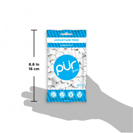 PUR Gum, Aspartame Free Peppermint Gum, 55pcs