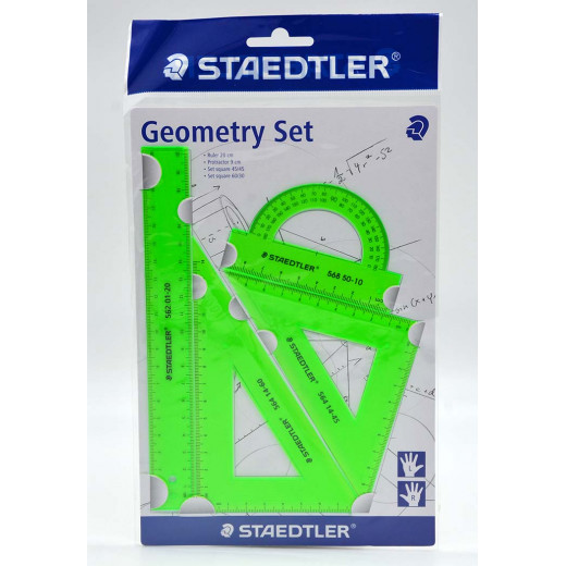 Staedtler Geometry Set 4pcs Asstd, Green