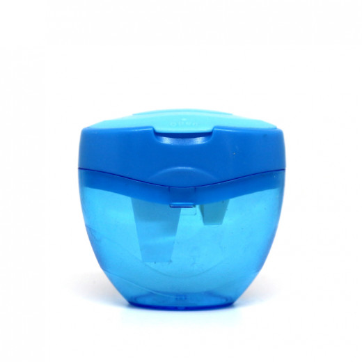 KEYROAD Tris Jumbo 3-hole plastic sharpener , with tank, blue