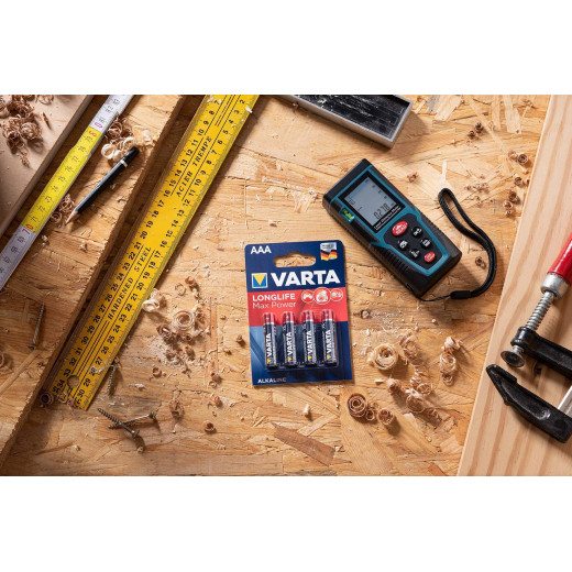 Varta Alkaline Max Tech AAA Batteries, 4 Pack (Blue/Red)