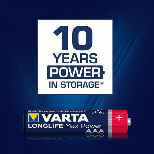 Varta Alkaline Max Tech AAA Batteries, 2 Pack (Blue/Red)