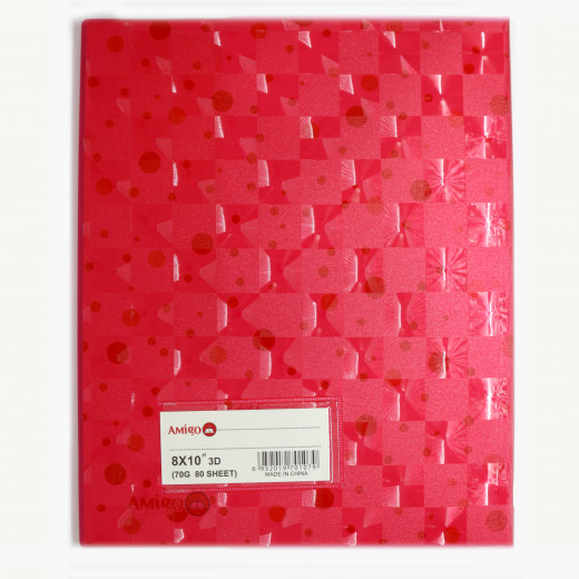 دفتر ملاحظات اللون الأحمر من أميجو: 80 صفحة
