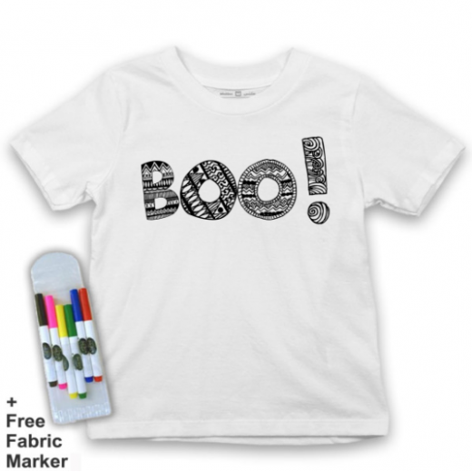 Mlabbas Kids Coloring T-Shirt, Boo Design, 12 Years