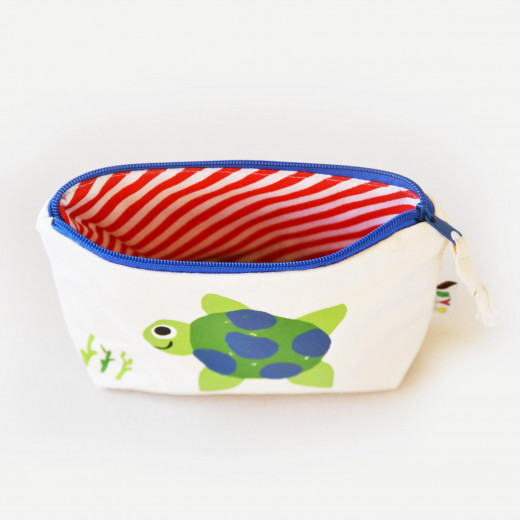 The Orenda Tribe Cotton Canvas Pouch, Turtle