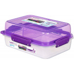 Sistema To Go Rectangle Lunch Stack Box, 1.8L - Purple