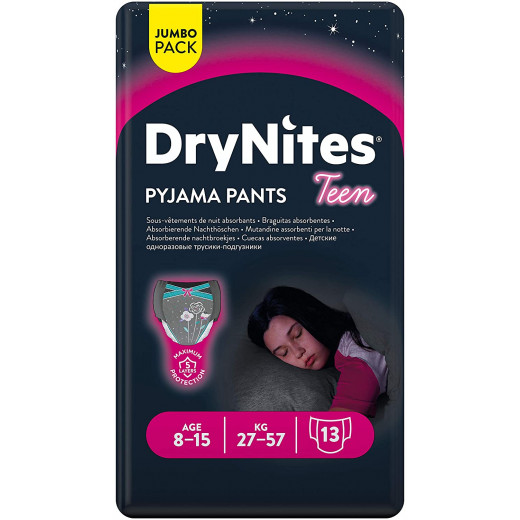 DryNites 8-15 years Jumbo Girl 27-57KG 9 PCS