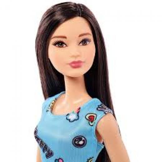 Barbie Modern Dresses - Blue Dress With Brunette Doll