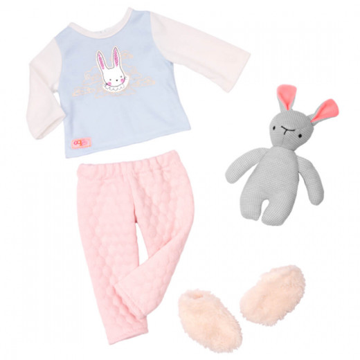 Our Generation Doll With Pijama &Bunny Toy