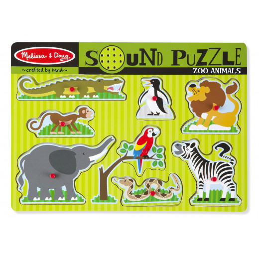 Melissa & Doug Zoo Animals Sound Puzzle - 8 Pieces