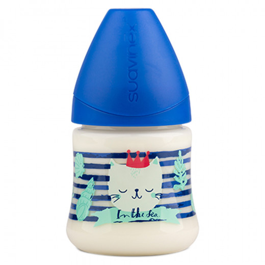 Suavinex Feeding Bottle for Babies Physiological, Blue Color, 150 Ml