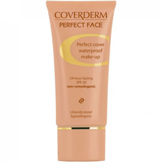 Coverderm Perfect Face Waterproof Makeup, Number 1, 30 Ml