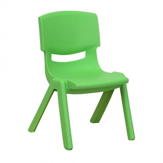 Extra Strong Plastic Childrens Chairs Kids Tea Party Garden Nursery School Clubs, Green