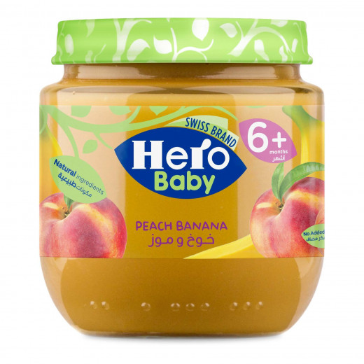 Hero Baby Fruit Puree Peach and Banana, 125g