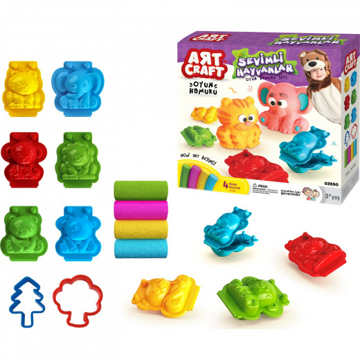 Art Craft 3D Animals Dough Set 200 gr